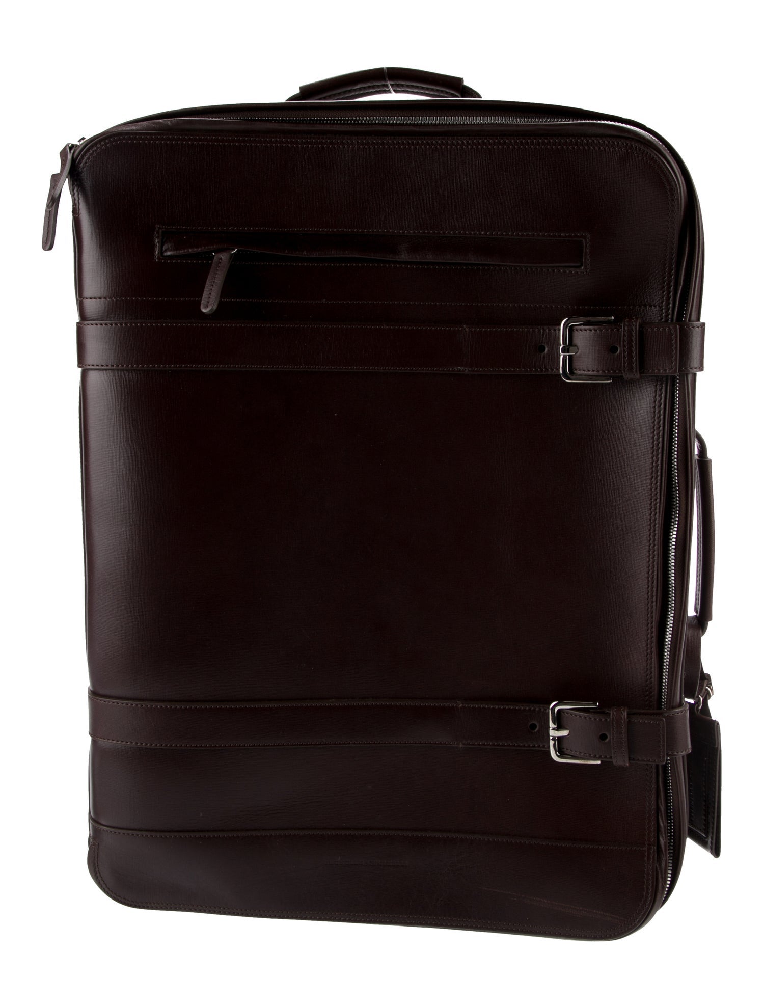 Brunello Cucinelli Brunello Cucinelli Leather Rolling Suitcase