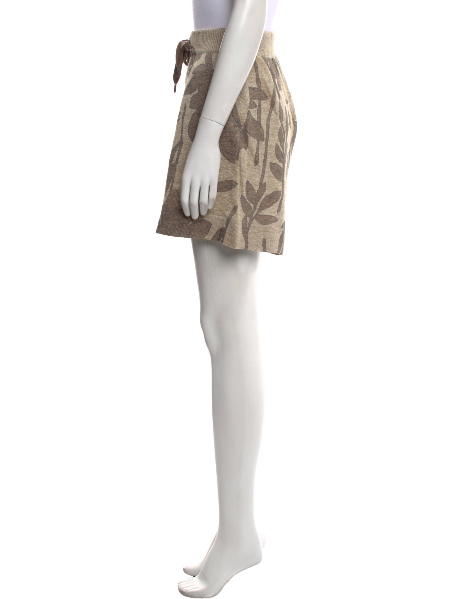 Brunello Cucinelli Floral Print Mini Shorts