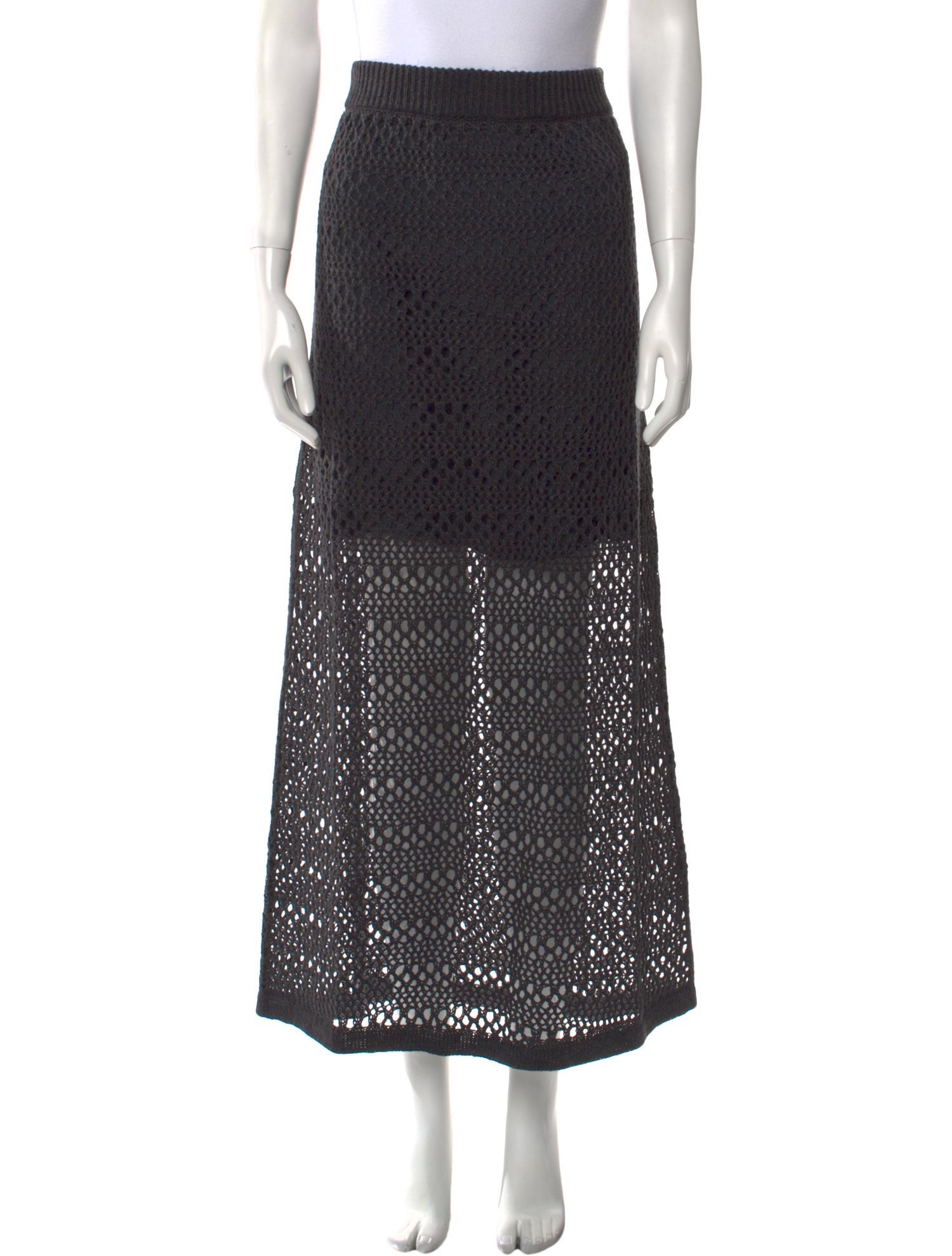 Brunello Cucinelli Linen Midi Length Skirt