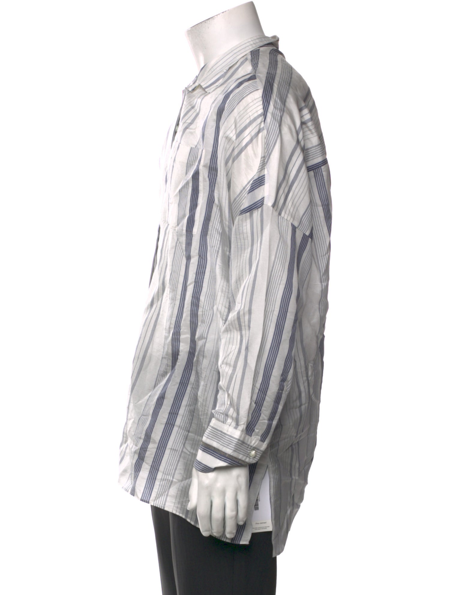 Brunello Cucinelli Silk Striped Shirt
