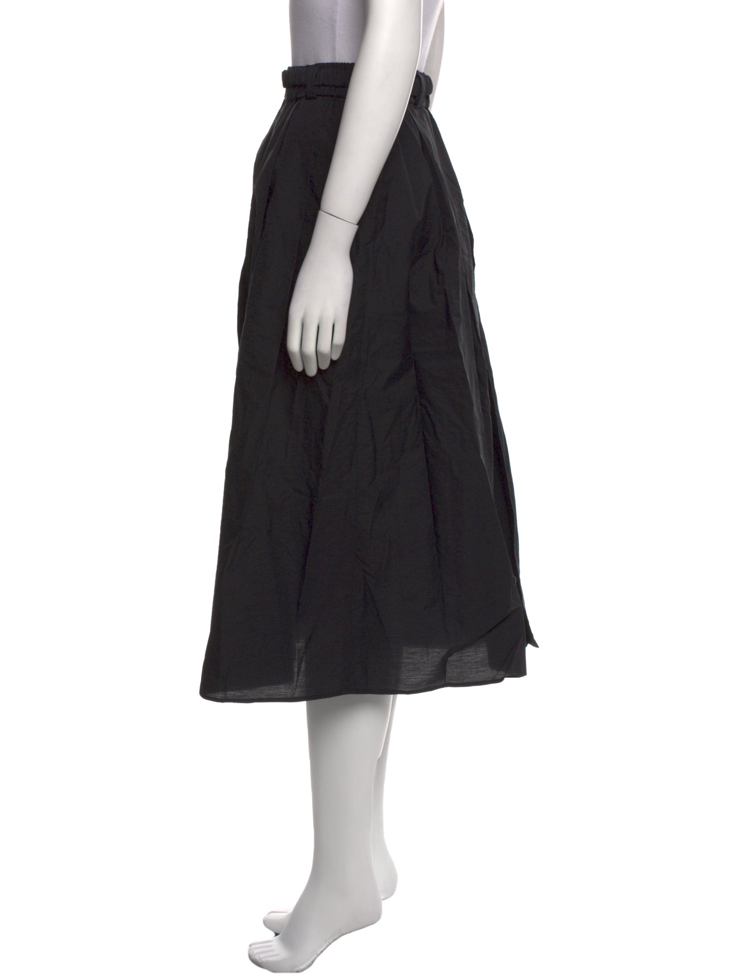 Brunello Cucinelli Pleated Accents Midi Length Skirt