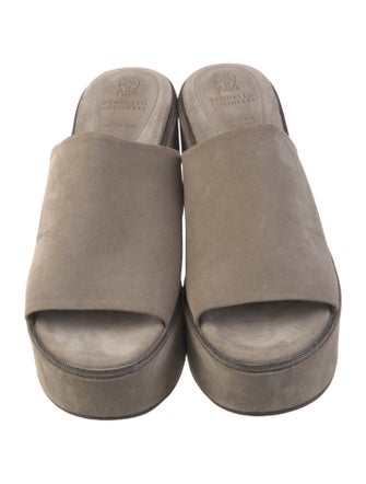 Brunello Cucinelli Suede Slides