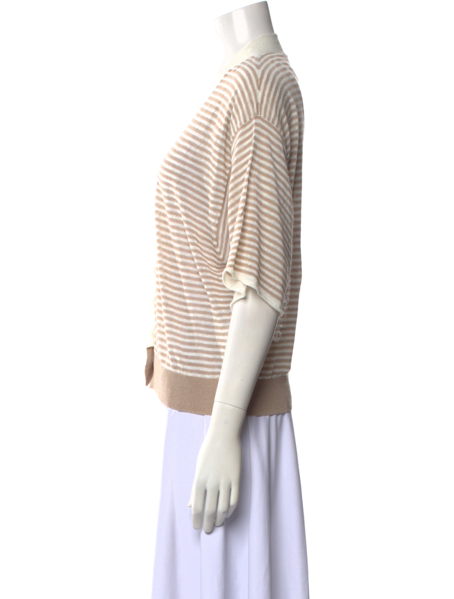 Brunello Cucinelli Linen Striped Sweater