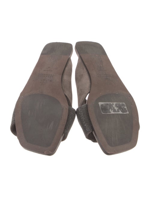 Brunello Cucinelli Monili Suede Slides