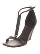 Brunello Cucinelli Leather Beaded Accents T-Strap Sandals