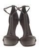 Brunello Cucinelli Leather Beaded Accents T-Strap Sandals