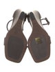 Brunello Cucinelli Leather Beaded Accents T-Strap Sandals
