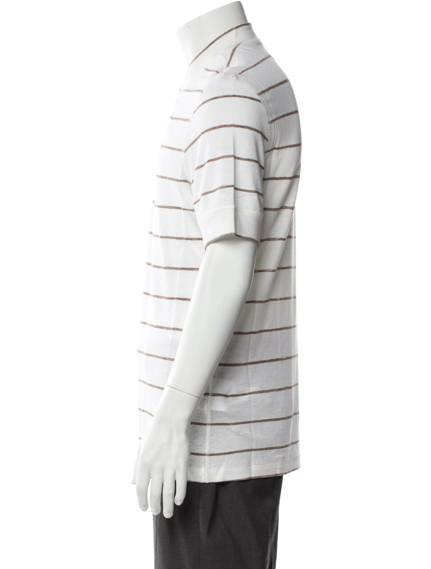 Brunello Cucinelli Linen Striped Henley