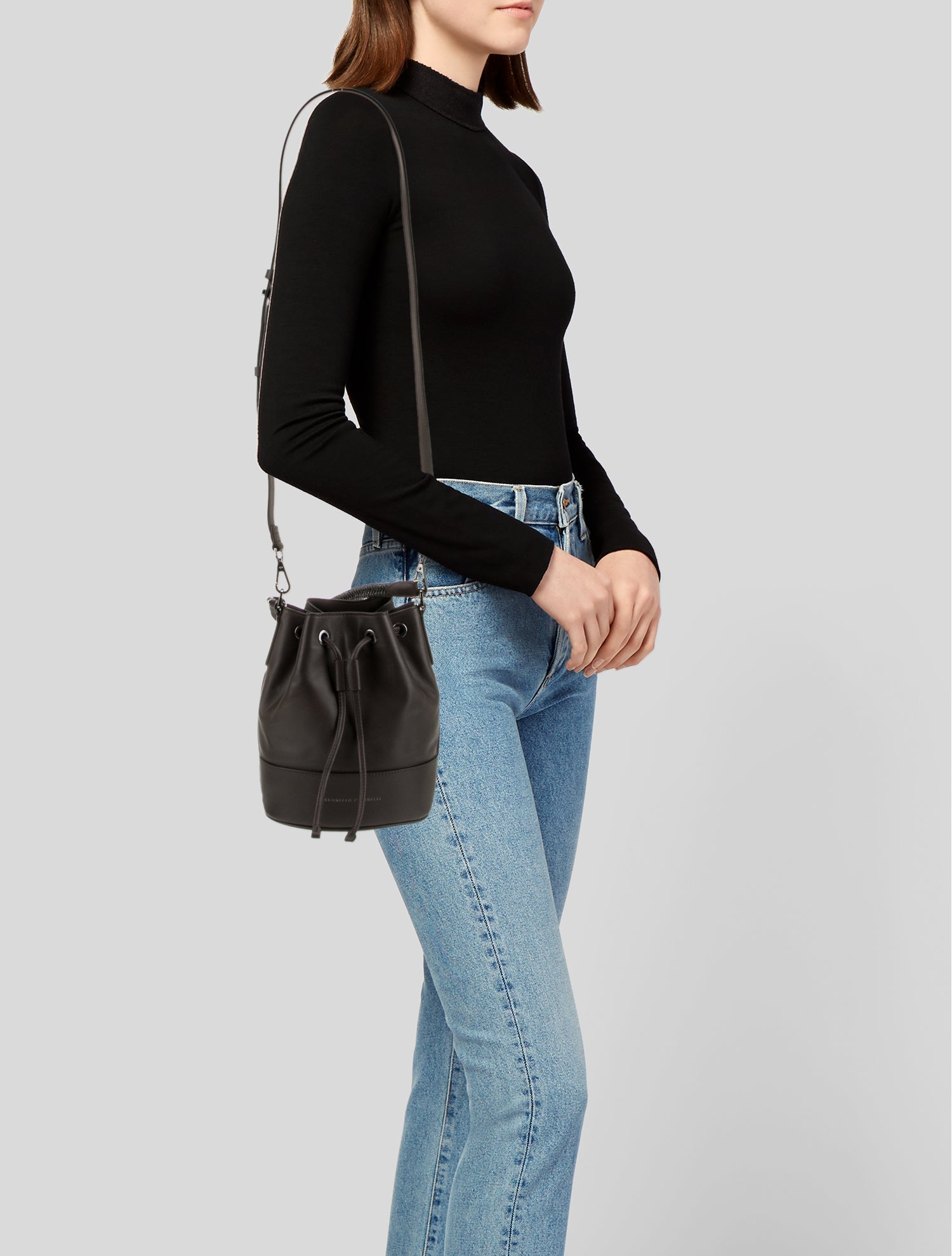 Brunello Cucinelli Leather Bucket Bag