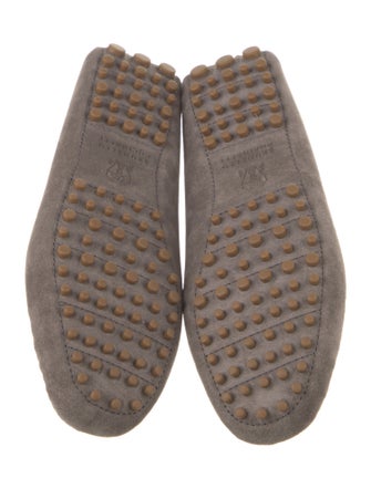 Brunello Cucinelli Suede Beaded Accents Loafers