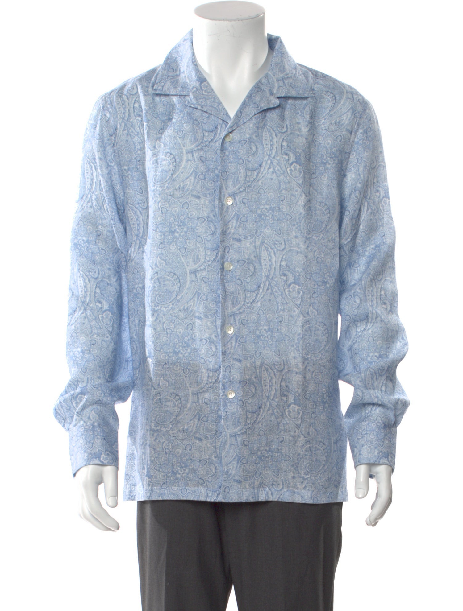 Brunello Cucinelli Linen Printed Shirt w/ Tags
