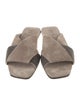 Brunello Cucinelli Suede Beaded Accents Slides