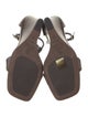 Brunello Cucinelli Leather Beaded Accents T-Strap Sandals