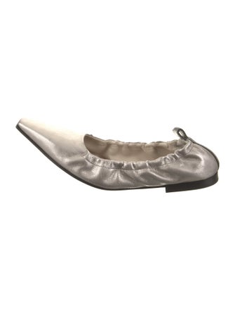 Brunello Cucinelli Leather Beaded Accents Ballet Flats