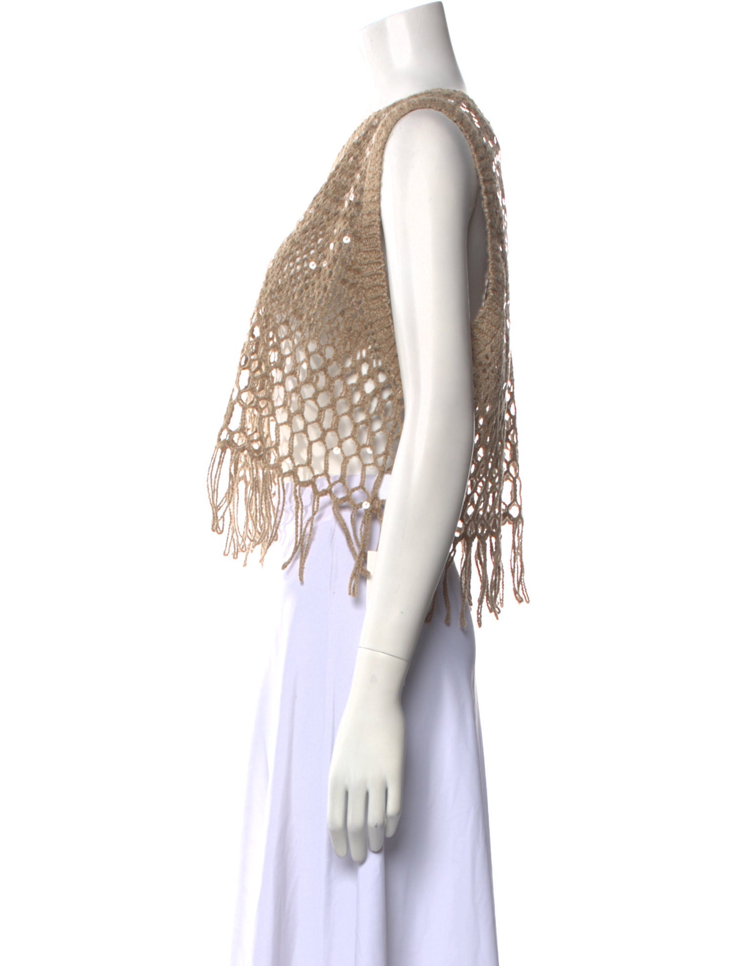 Brunello Cucinelli Silk Scoop Neck Crop Top