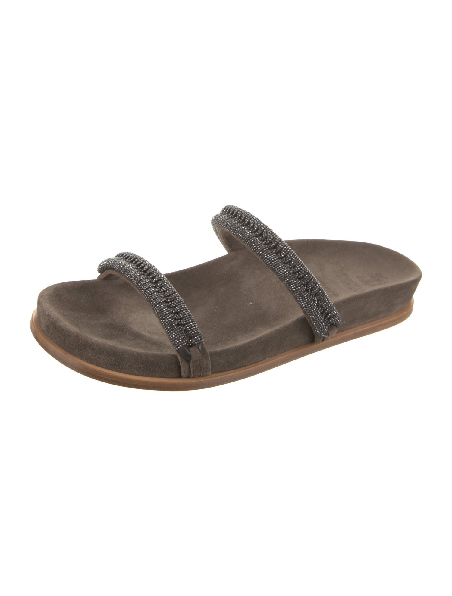 Brunello Cucinelli Suede Slides