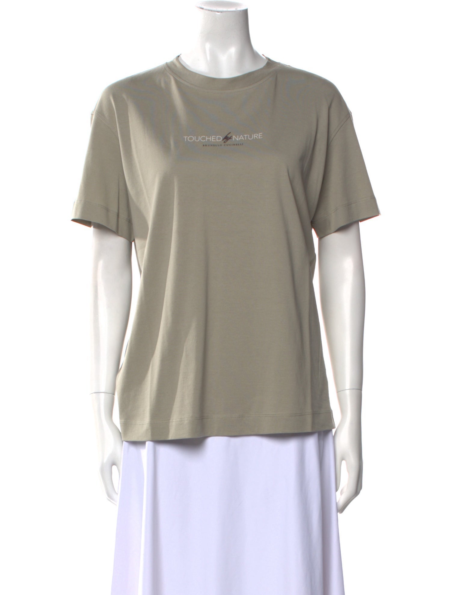 Brunello Cucinelli Graphic Print Crew Neck T-Shirt w/ Tags