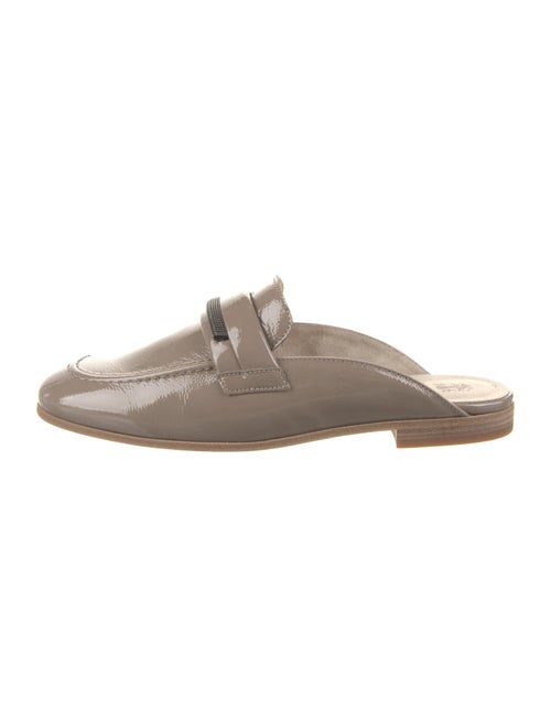 Brunello Cucinelli Leather Beaded Accents Mules