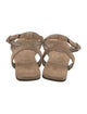 Brunello Cucinelli Suede Beaded Accents Sandals