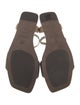 Brunello Cucinelli Suede Beaded Accents Sandals