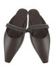 Brunello Cucinelli Leather Beaded Accents Mules