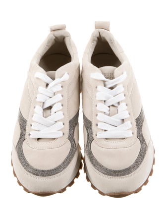 Brunello Cucinelli Monili Suede Gladiator Sandals