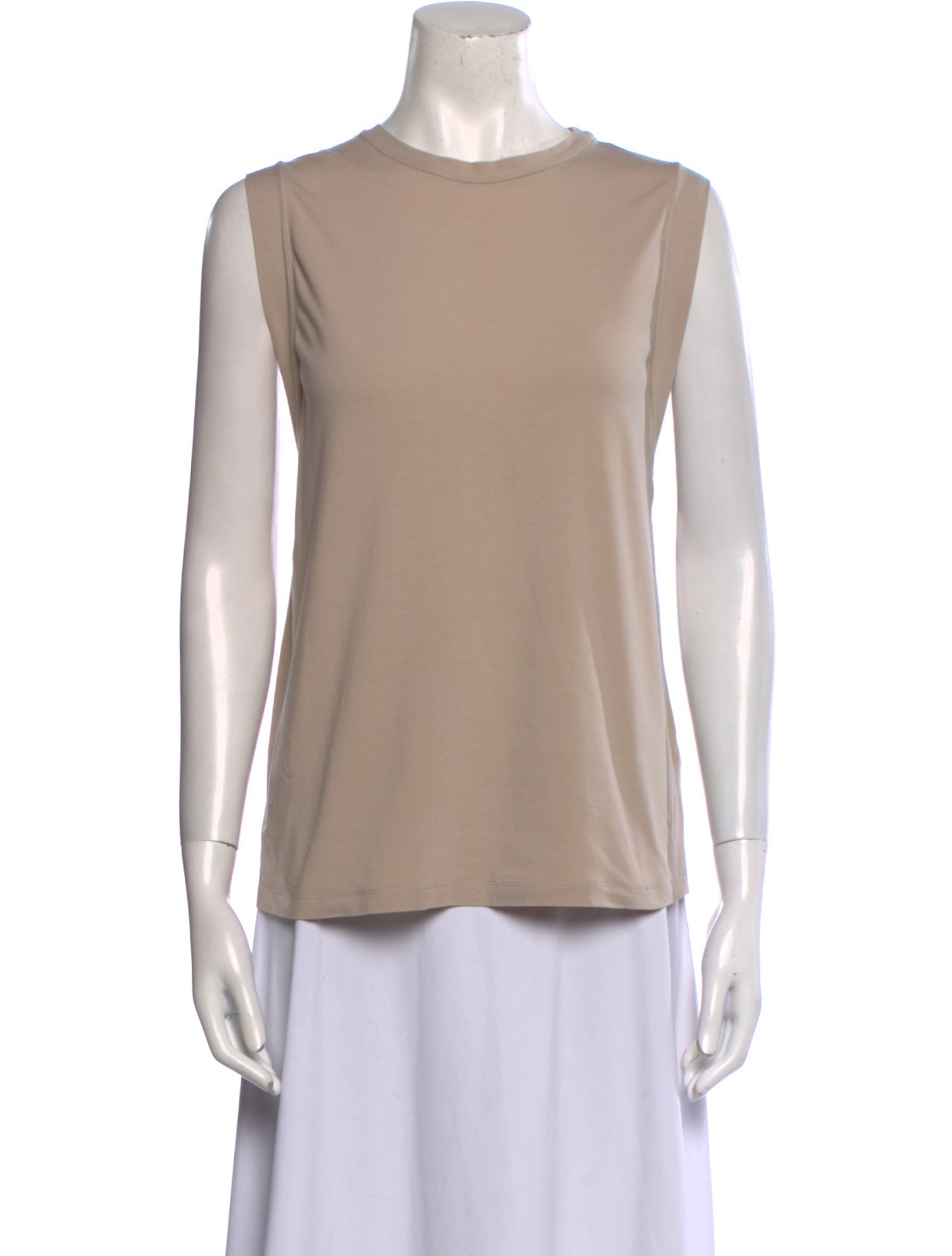 Brunello Cucinelli Crew Neck Sleeveless Top
