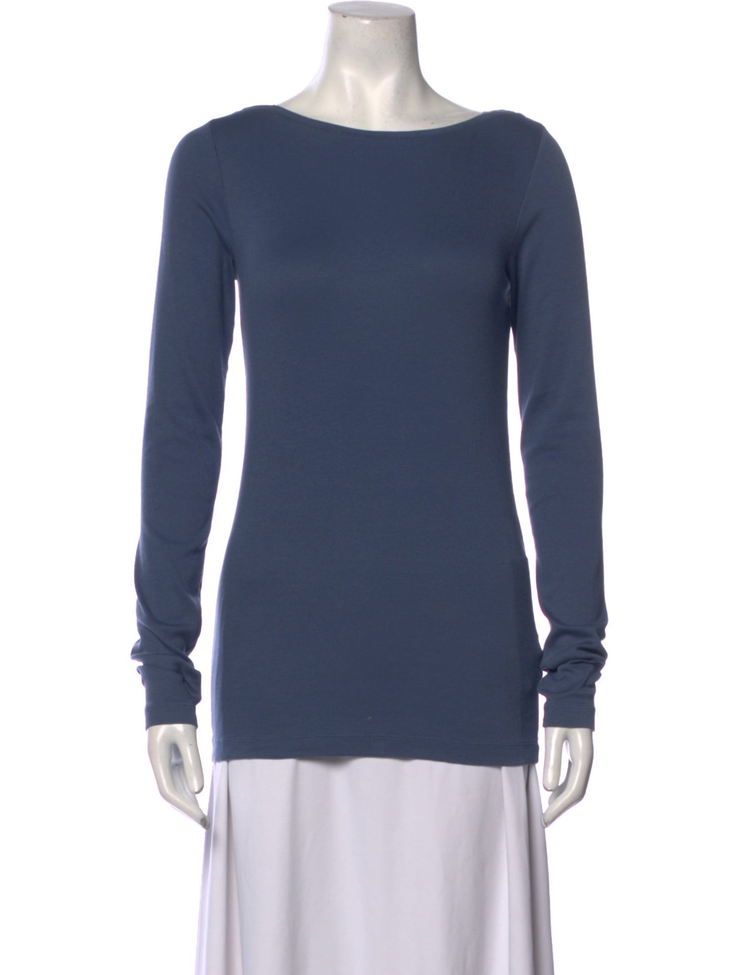 Brunello Cucinelli Bateau Neckline Long Sleeve Top