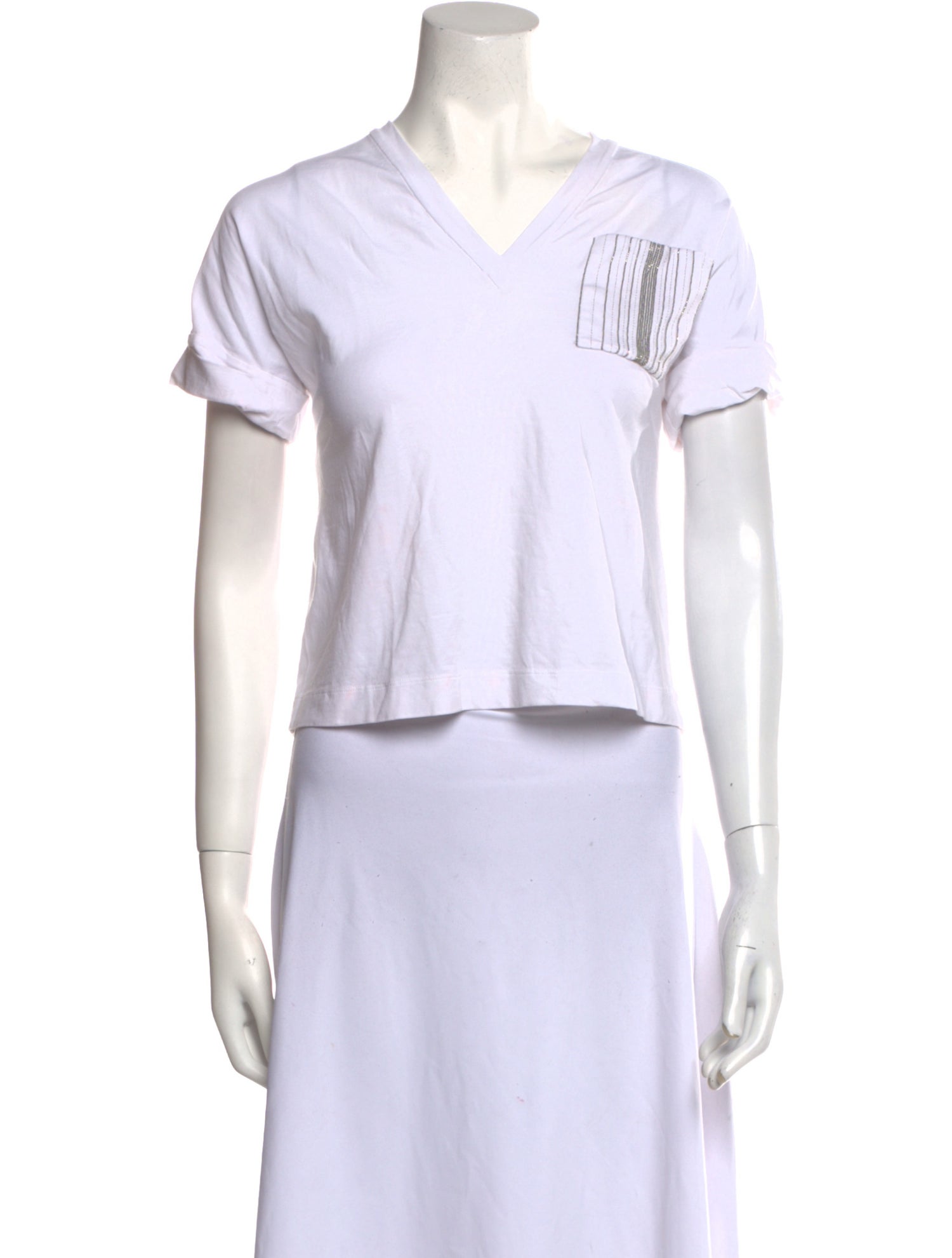 Brunello Cucinelli V-Neck Short Sleeve T-Shirt