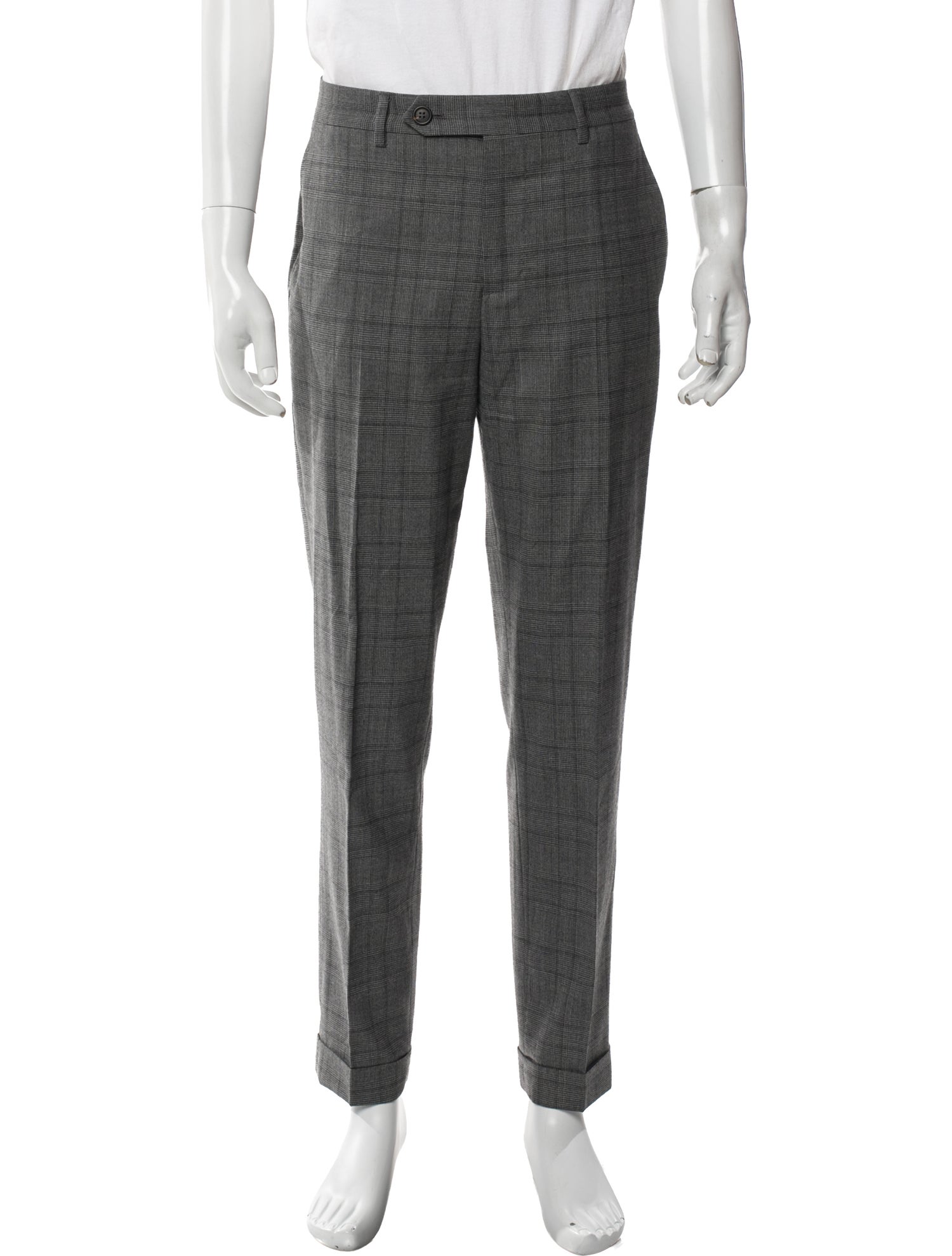 Brunello Cucinelli Plaid Print Dress Pants