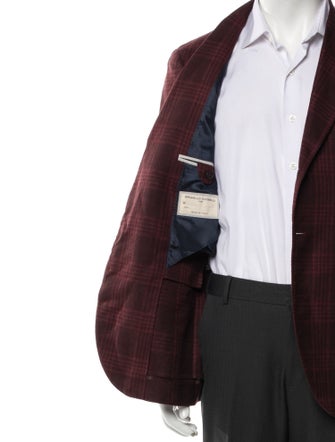 Brunello Cucinelli Plaid Print Blazer