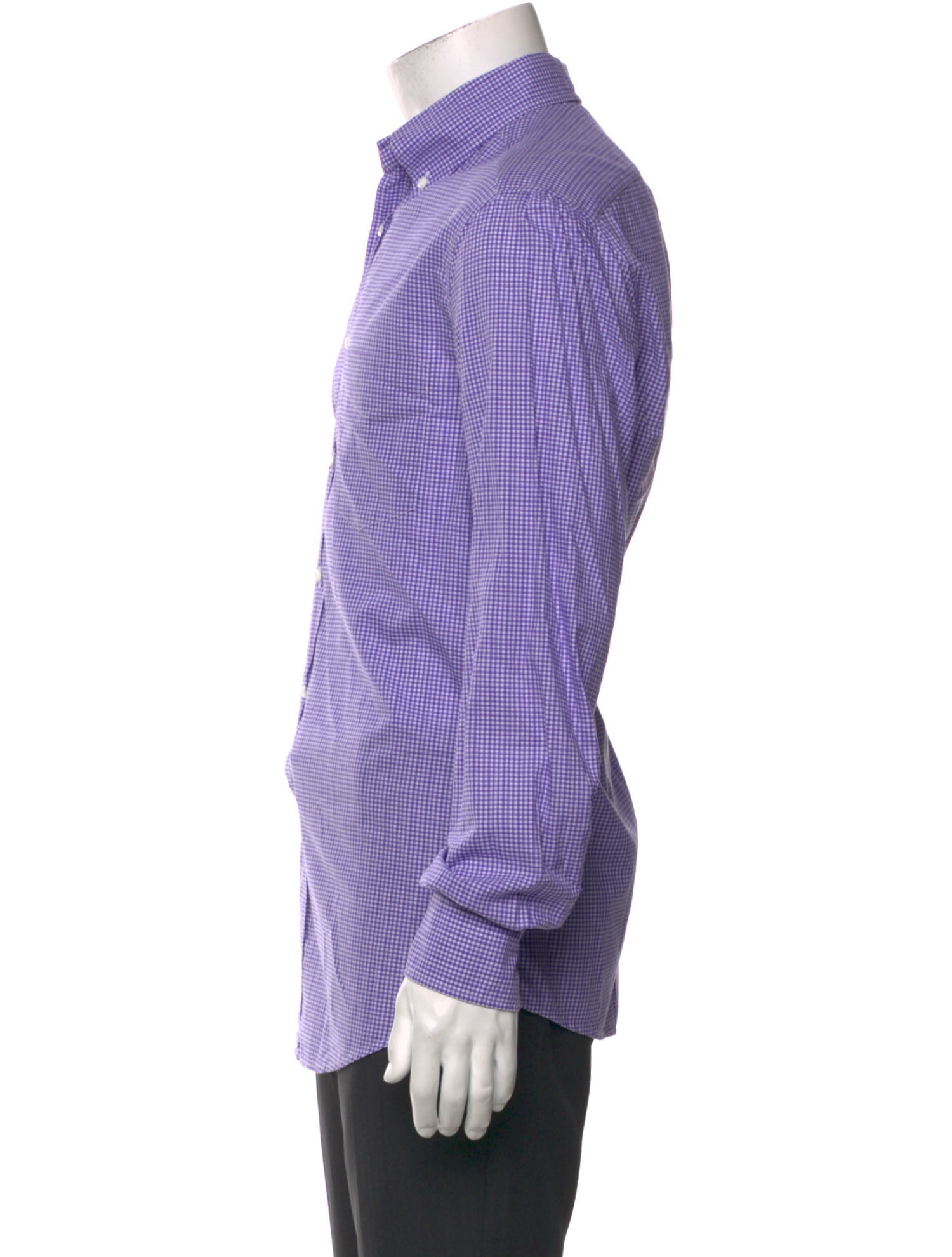 Brunello Cucinelli Plaid Print Long Sleeve Dress Shirt