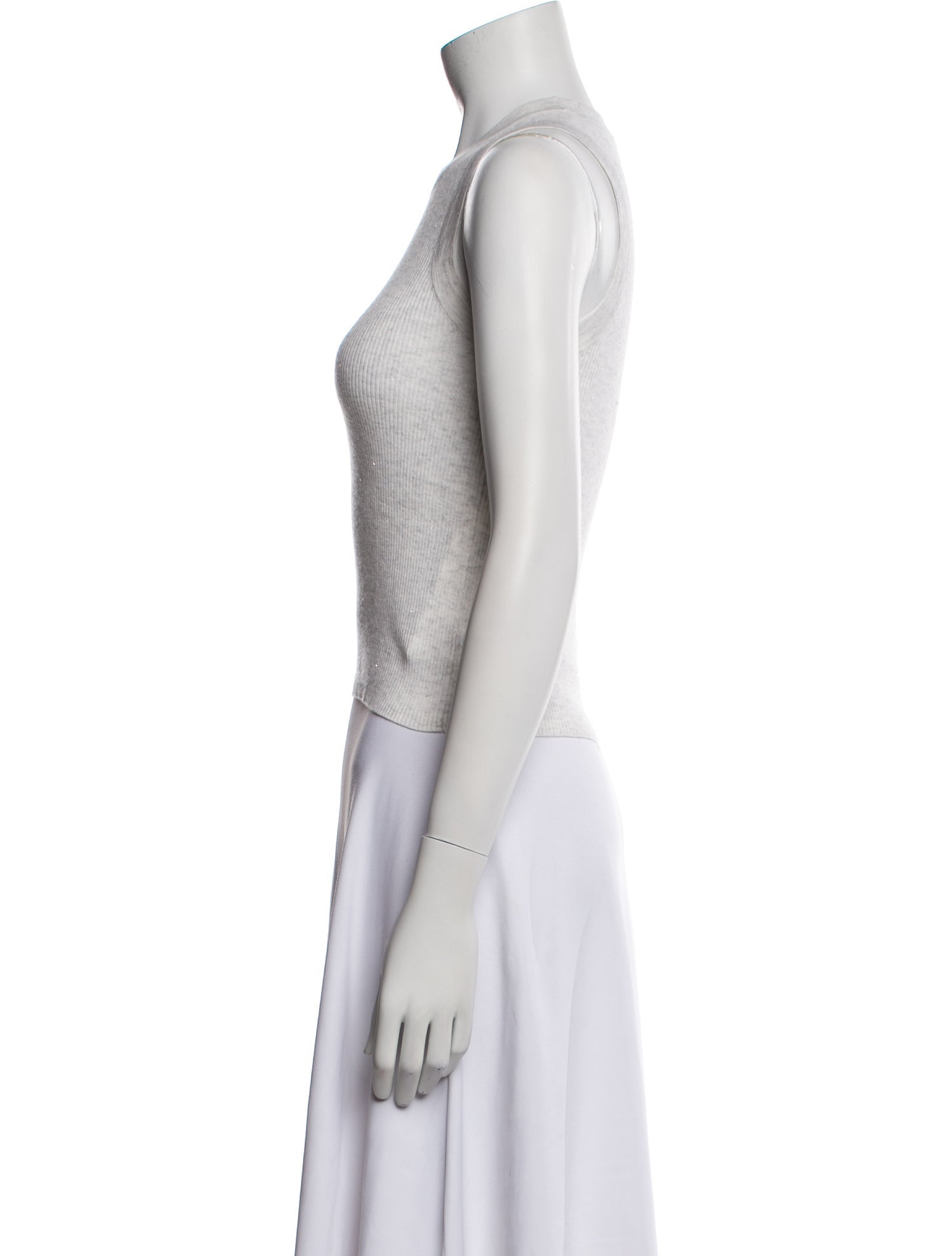 Brunello Cucinelli Cashmere Crew Neck Crop Top