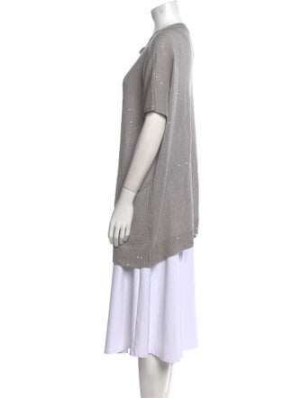 Brunello Cucinelli Linen Scoop Neck Sweater