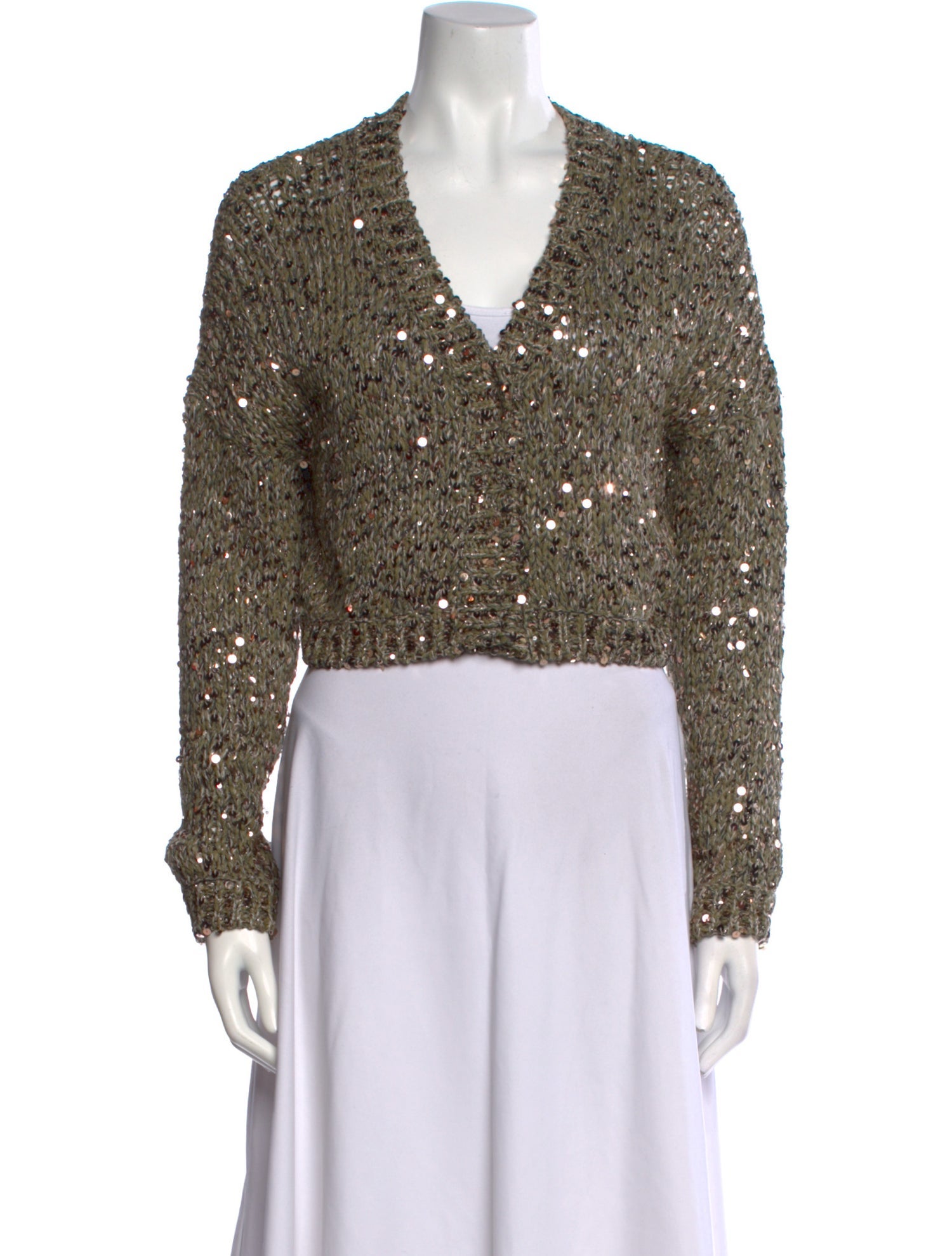 Brunello Cucinelli Linen V-Neck Sweater