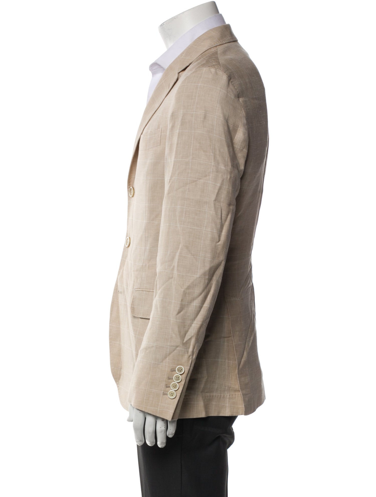 Brunello Cucinelli Wool Plaid Print Blazer w/ Tags