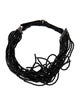 Brunello Cucinelli Beaded Leather Choker Necklace