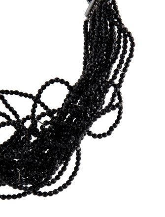 Brunello Cucinelli Beaded Leather Choker Necklace