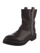 Brunello Cucinelli Leather Beaded Accents Combat Boots