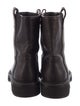 Brunello Cucinelli Leather Beaded Accents Combat Boots