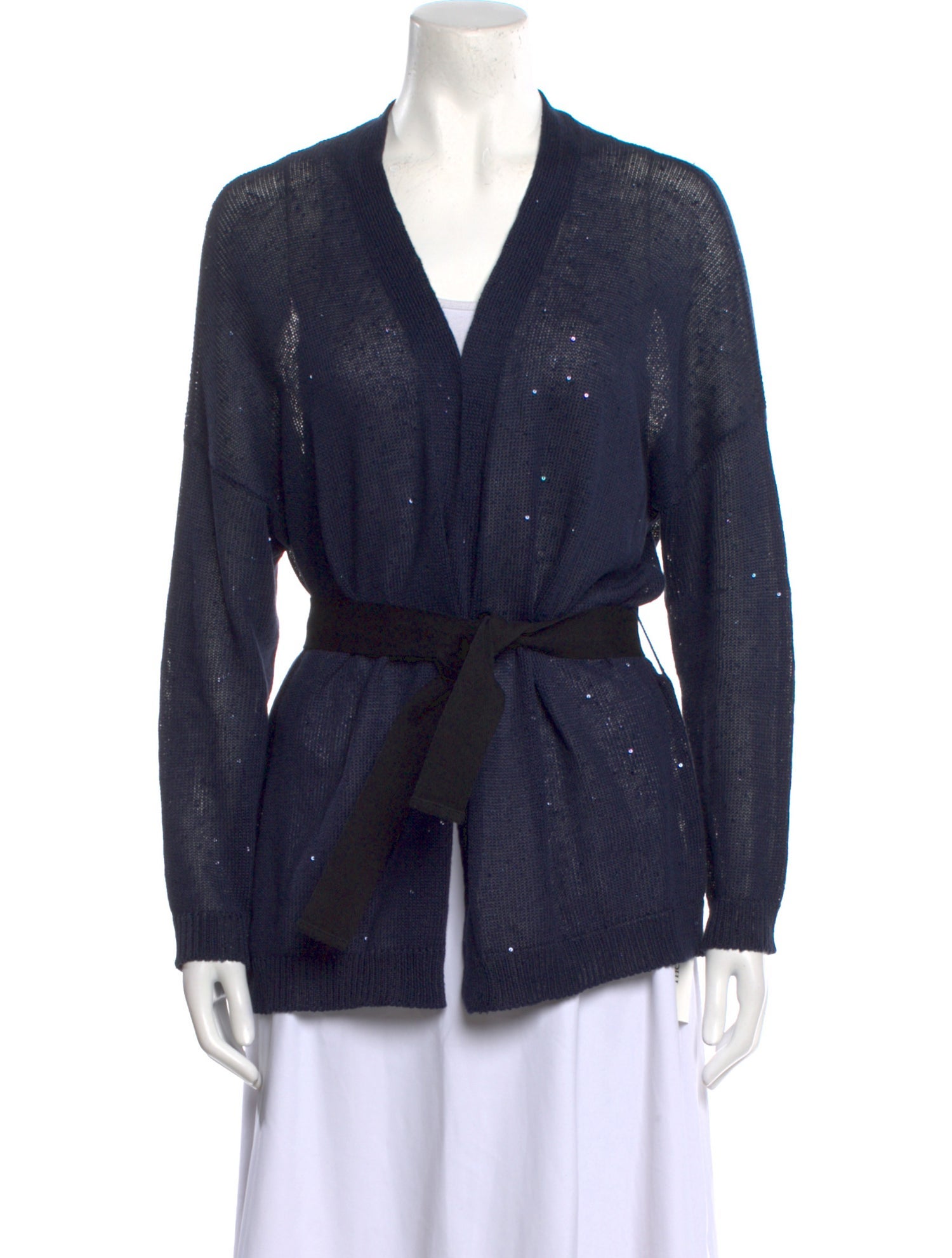 Brunello Cucinelli Linen V-Neck Sweater