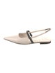 Brunello Cucinelli Monili Leather Slingback Flats
