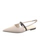 Brunello Cucinelli Monili Leather Slingback Flats