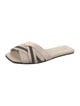 Brunello Cucinelli Monili Leather Slides