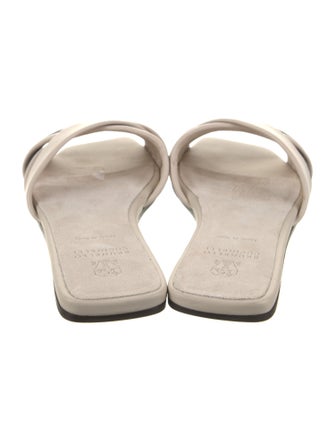 Brunello Cucinelli Monili Leather Slides