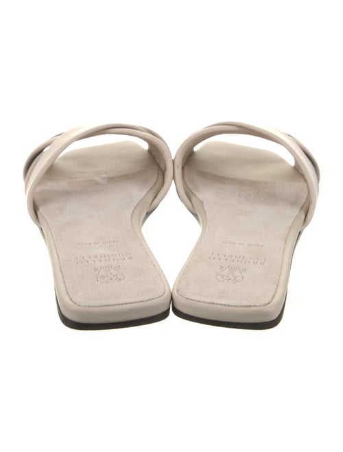 Brunello Cucinelli Monili Leather Slides