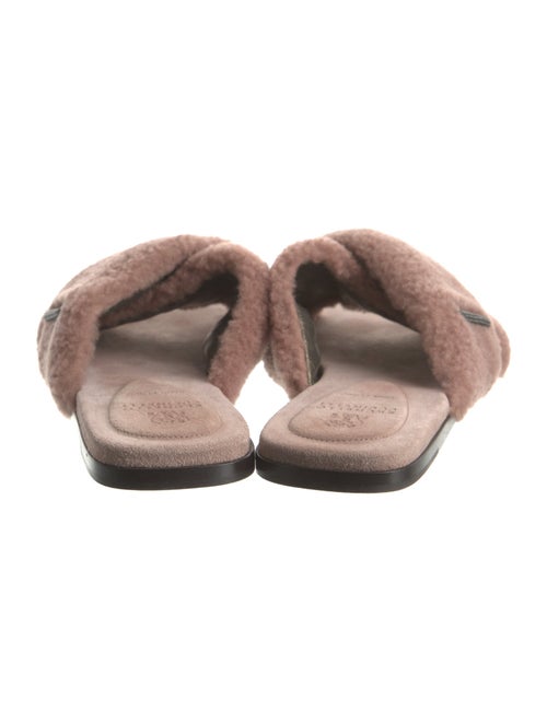 Brunello Cucinelli Monili Shearling Slides