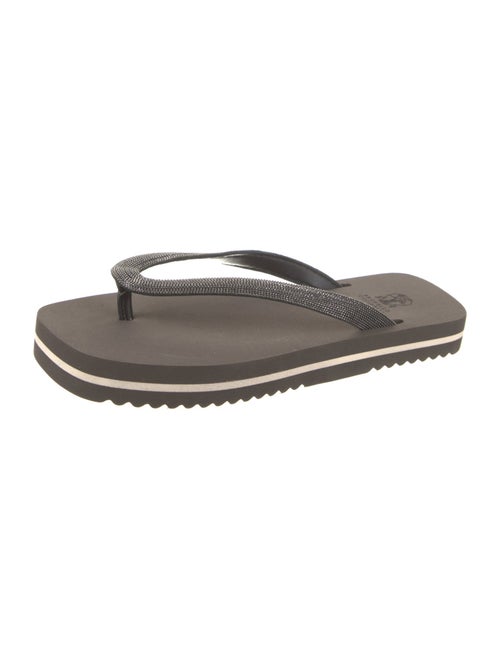 Brunello Cucinelli Monili Rubber Flip Flops