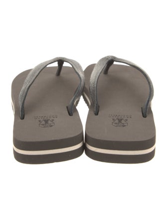 Brunello Cucinelli Monili Rubber Flip Flops