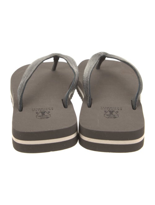Brunello Cucinelli Monili Rubber Flip Flops